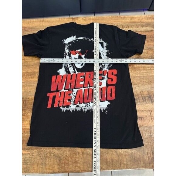 Dr Disrespect T-Shirt 93 94 Medium Wheres the Audio 2 Double Sided Tee Black HTF - Picture 9 of 11